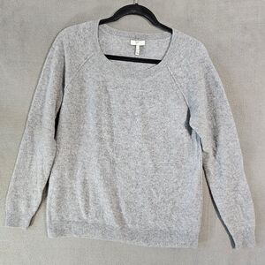 Joise Womens Sweater 100% Cashmere Light Gray Pullover Crewneck Preppy Size XS